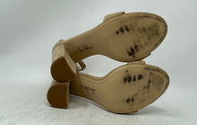 Load image into Gallery viewer, Sam Edelman Womens Beige Leather Open Toe Block Ankle Strap Heels Size 8M