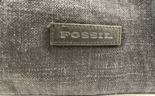 Load image into Gallery viewer, Fossil Womens Black Zipper Inner Pockets Double Braided Strap Shoulder Bag
