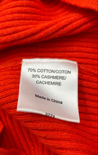 Load image into Gallery viewer, Authentic Tory Burch Womens Orange Knitted Long Sleeve Pullover Sweater Size S