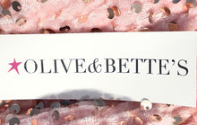 Load image into Gallery viewer, Olive & Bette's Womens Pink Sequin Elastic Waist Midi A-Line Skirt Sz OS W/ Tags