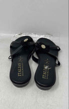 Load image into Gallery viewer, Italian Shoemakers Womens Black Open Toe Slip-On Slide Sandal Size 9