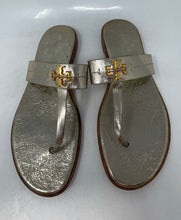 Load image into Gallery viewer, Authentic Tory Burch Womens Mini Everly Gold-Tone Thong Sandals Size 8.5M