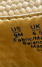 Load image into Gallery viewer, Franco Sarto Womens Gold Slip-On Block Slide Sandals Size 9M