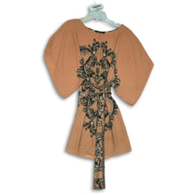Load image into Gallery viewer, BCBGMAXAZRIA Womens Peach Black Printed Round Neck Mini Dress Size Small