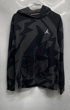Load image into Gallery viewer, Air Jordan Mens Black Gray Graphic Print Pockets Pullover Hoodie Size S