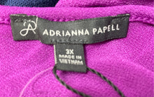Load image into Gallery viewer, Adrianna Papell Womens Purple 3/4 Sleeve Pullover Blouse Top Size 3X With Tag