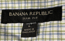 Load image into Gallery viewer, Banana Republic Mens Multicolor Plaid Long Sleeve Slim Fit Button-Up Shirt Sz L