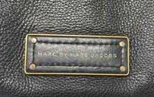 Load image into Gallery viewer, Authentic Marc By Marc Jacobs Womens Black Leather Zip Top Tote Bag Stained