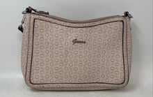 Load image into Gallery viewer, Guess Womens Pink Monogram Print Zipper Inner Divider Shoulder Handbag