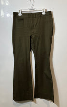 Load image into Gallery viewer, Banana Republic Womens Green Sloan Flat Front Flared Leg Dress Pants Size 12P