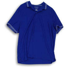 Load image into Gallery viewer, Club Room Mens Blue White Short Sleeve Collared Performance Polo Shirt Size XL