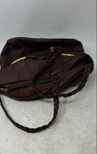 Load image into Gallery viewer, Aldo Womens Brown Leather Braided Strap Inner Pockets Lined Zip Top Shoulder Bag