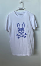 Load image into Gallery viewer, Psycho Bunny Mens Blue White Cotton Short Sleeve Crew Neck T-Shirt Size 4