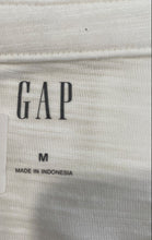 Load image into Gallery viewer, Gap Womens White Space Dye Long Sleeve Collared Regular Fit Button-Up Shirt Sz M