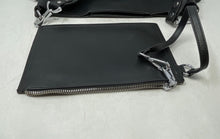 Load image into Gallery viewer, Bostanten Womens Black Leather Detachable Strap Tote Handbag With Pouch Wallet