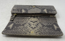 Load image into Gallery viewer, Michael Kors Womens Fulton Gray Black Animal Print Accordion Clutch Wallet