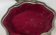 Load image into Gallery viewer, Silver-Tone Engraved British Royal Coat Of Arms Lion Paw Footed Oval Jewelry Box