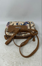 Load image into Gallery viewer, MulitSac Womens Multicolor Flower Leather Adjustable Strap Zip Top Crossbody Bag