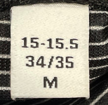 Load image into Gallery viewer, DKNY Mens Black White Striped Eight-Way Stretch Slim Fit Dress Shirt Size M