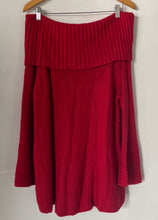 Load image into Gallery viewer, Style & Co. Womens Red Off Shoulder Long Sleeve Ribbed Pullover Sweater Size XL