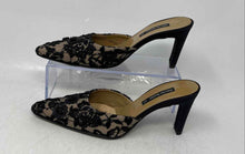 Load image into Gallery viewer, Bruno Magli Womens Black Slip-On Block Mules Sandals Size 5B