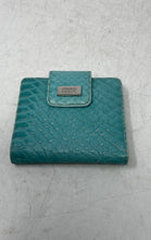 Load image into Gallery viewer, Franco Sarto Womens Green Snake Embossed Multiple Card Holder Bi-Fold Wallet