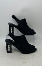 Load image into Gallery viewer, Jones New York Womens Endora Black Pearl Block Heel Slingback Sandals Size 6.5