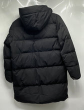 Load image into Gallery viewer, Orolay Mens Black Pockets Long Sleeve Hooded Full-Zip Puffer Coat Size Large