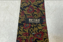 Load image into Gallery viewer, Retro Design Studios Mens Brown Pink Printed Silk Adjustable Designer Tie