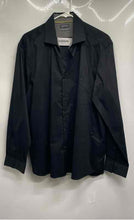 Load image into Gallery viewer, Van Heusen Mens Black Long Sleeve Slim Fit Stretch Dress Shirt Size L 16-16.5