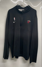 Load image into Gallery viewer, Nike Mens Black NBA Miami Heat Long Sleeve 1/4 Zip Pullover Sweater Size XXL