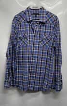 Load image into Gallery viewer, Banana Republic Mens Purple Plaid Long Sleeve Button-Up Shirt Size XL 17-17.5