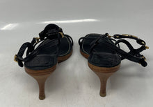 Load image into Gallery viewer, Authentic Tory Burch Womens Black Leather Stiletto Slingback Heels Size 5M