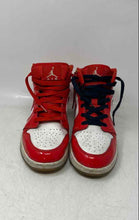 Load image into Gallery viewer, Nike Kids Air Jordan 1 Mid SE Red White Lace-Up Sneaker Shoes Size 7Y