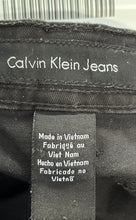 Load image into Gallery viewer, Calvin Klein Womens Black Denim 5 Pocket Design Dark Wash Straight Jeans Size 8