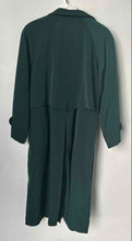 Load image into Gallery viewer, Unbranded Womens Green Long Sleeve Button Front Trench Coat Size 12P