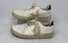 Load image into Gallery viewer, Veja Womens V-10 CWL White Pink Leather Lace-Up Low Top Sneakers Shoes Size 6