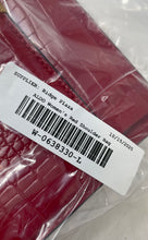 Load image into Gallery viewer, Aldo Womens Miyabel Red Croc Embossed Patent Leather Chain Strap Crossbody Bag