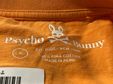 Load image into Gallery viewer, Psycho Bunny Mens Orange Short Sleeve Crew Neck Pullover T-Shirt Size 9