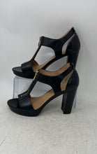 Load image into Gallery viewer, Franco Sarto Womens Myriad Black Leather Block Heels Platform Sandals Size 8 M