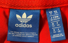 Load image into Gallery viewer, Adidas Womens Red Logo Print Long Sleeve Crew Neck Pullover Sweatshirt Size XS