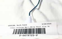 Load image into Gallery viewer, Armani Exchange Mens White Cotton Flat Front Button-Fly Cargo Shorts Size 36
