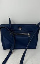 Load image into Gallery viewer, Giani Bernini Womens Blue Inner Pocket Adjustable Strap East West Crossbody Bag
