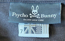 Load image into Gallery viewer, Psycho Bunny Mens Blue Cotton Short Sleeve Collared Pique Polo Shirt Size 7
