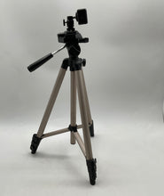 Load image into Gallery viewer, Unbranded Silver-Tone Black Adjustable Portable Camera Tripod
