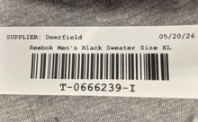Load image into Gallery viewer, Reebok Mens Black Long Sleeve V-Neck Pullover Windbreaker Jacket Size XL