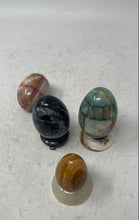 Load image into Gallery viewer, Lot Of 4 Pcs Multicolor Desktop Decoration Stone Egg Variety's Paperweight