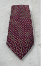 Load image into Gallery viewer, Lauren Ralph Lauren Mens Red Diamond Geometric Print Keeper Loop Pointed Tie