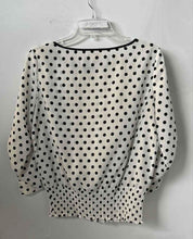Load image into Gallery viewer, Michael Kors Womens White Black Short Sleeve Blouse Top Size Small