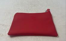 Load image into Gallery viewer, Lacoste Womens Red Turkish Airlines Zip Top Lined Amenity Travel Pouch Wallet